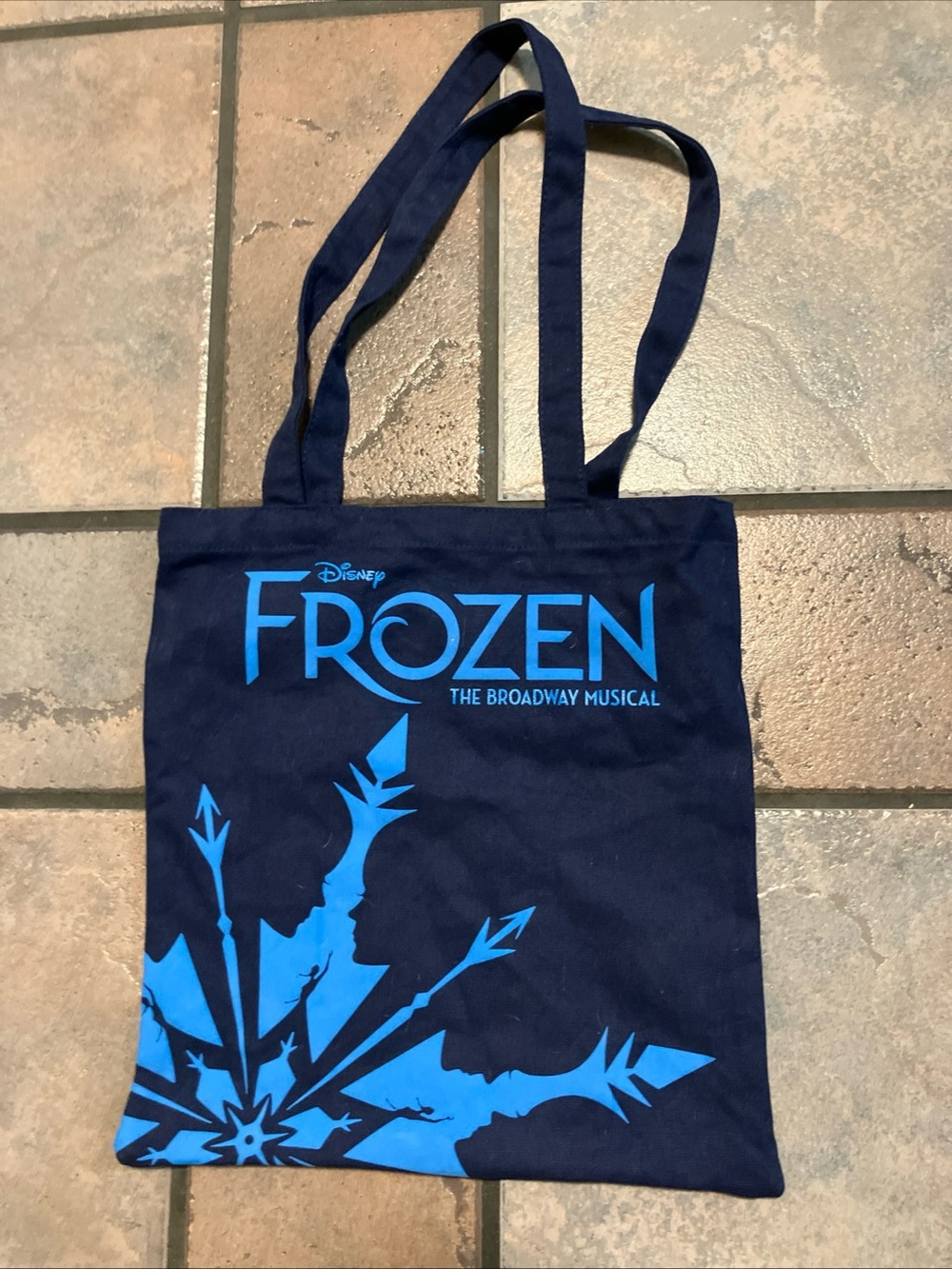 Disney Frozen Navy and Light Blue Graphic Tote